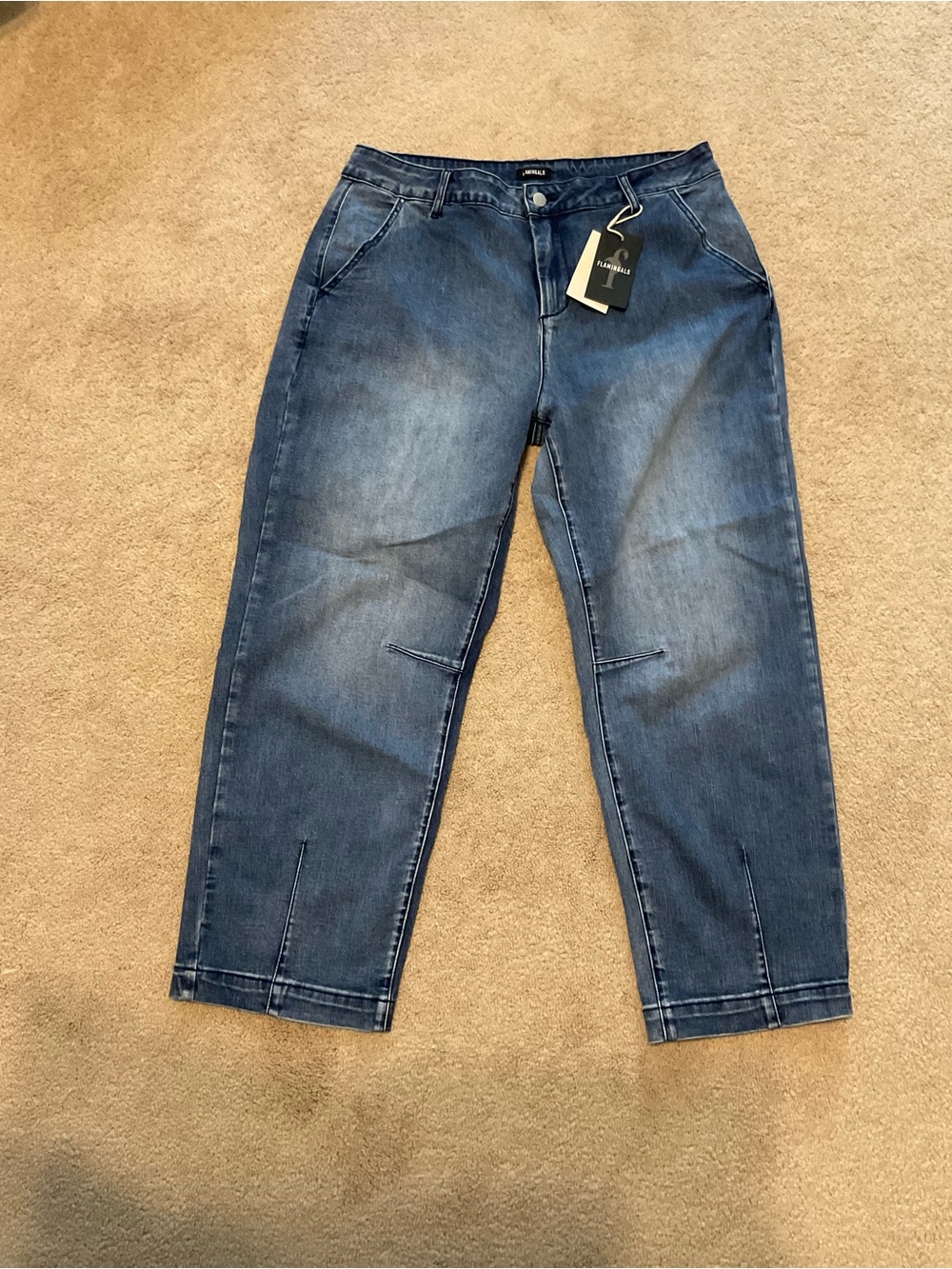 Flamingals Women's Dark Wash Boyfriend Jeans